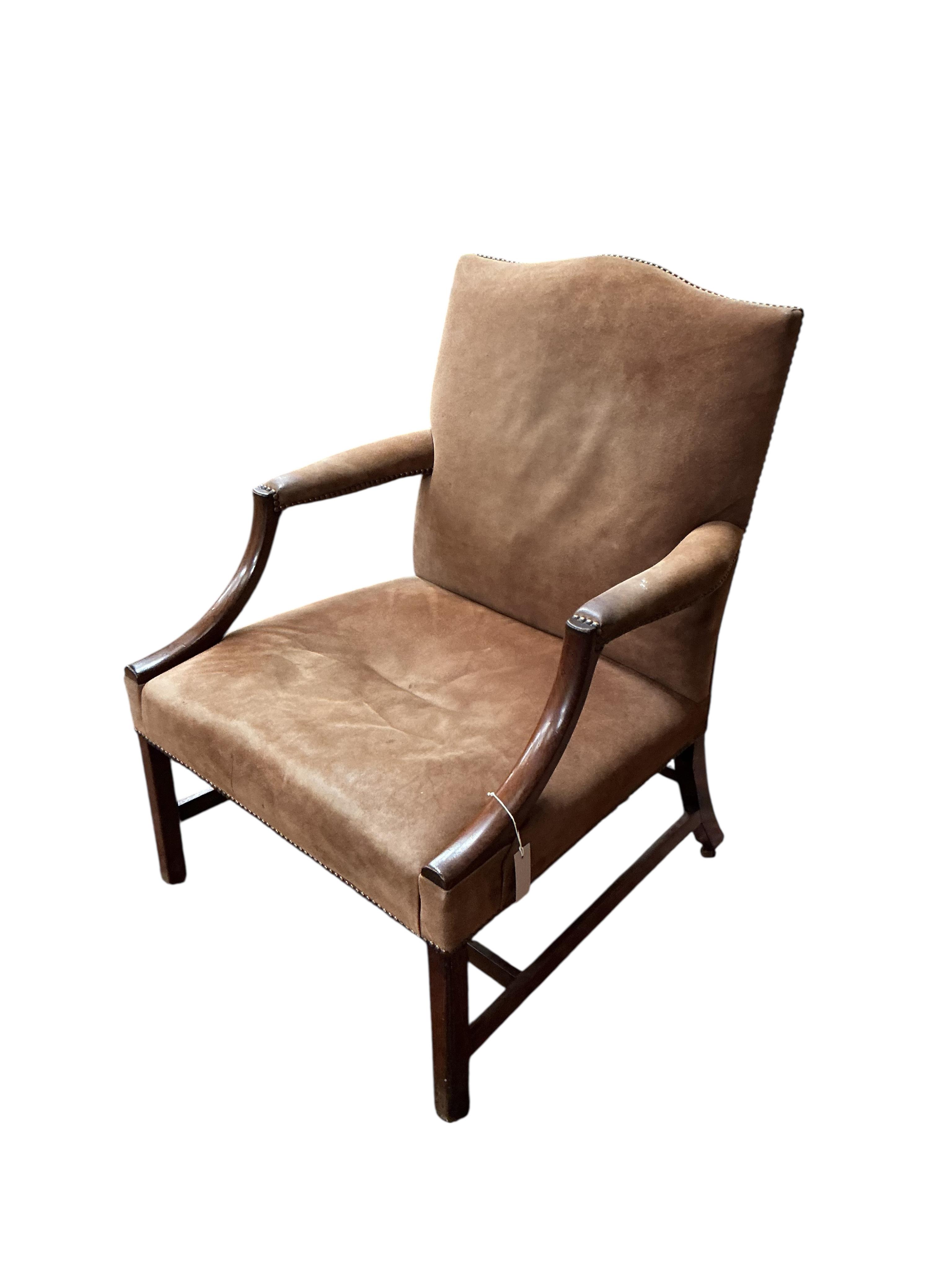 A Gainsborough style armchair, width 70cm, depth 70cm, height 100cm